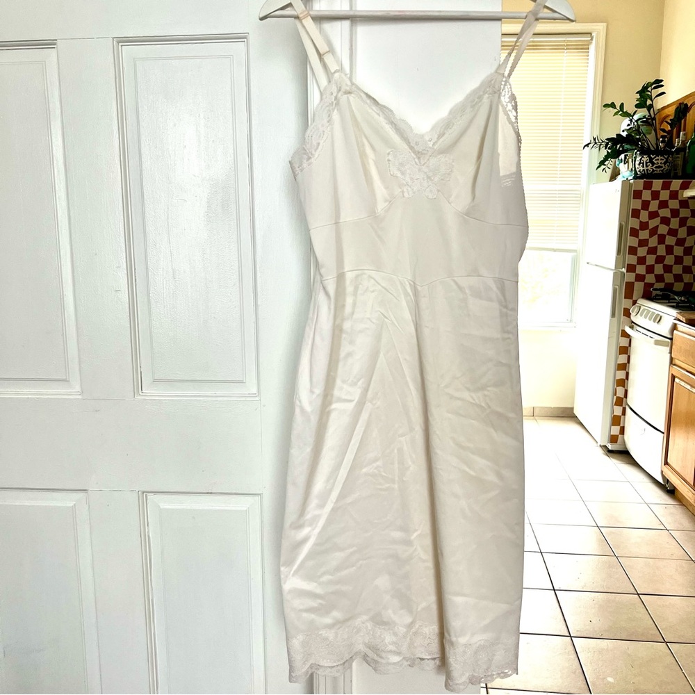 White vintage western slip dress
